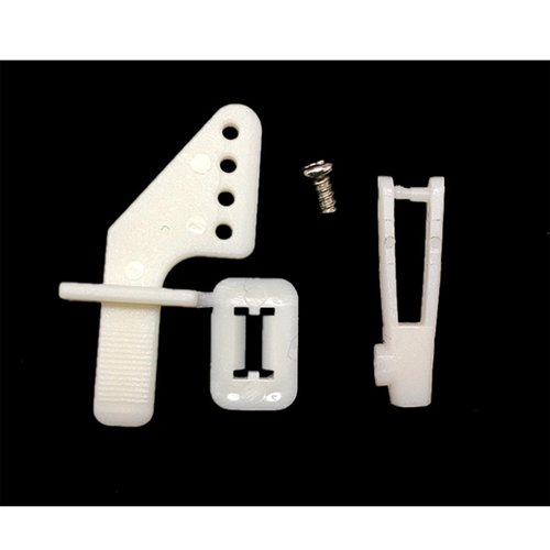 Nylon Control Horn, 20 Pieces Four-Hole Remote Control Rudder Angle with u-Clips and Screws. be Used for rc Airplane Parts Control Horns Such as Rudder and aileron.