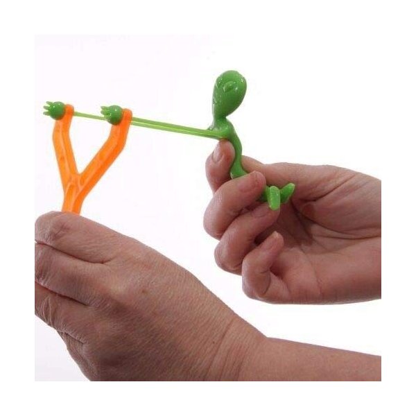 LY1122 (1 2pk Alien UFO Slingshot - Novelty Gag Toy Party Favor Bag Filler Play Toy