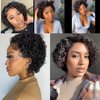 Curly Pixie Cut Wig Human Hair 4X4 HD Lace Short Curly Wigs Wear and Go Glueless Wigs Pre Plucked Pre Cut Short Curly Glueless Bob Wigs Human Hair for Women