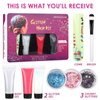 SPRINGSUGAR Face Glitter Body Glitter Makeup Kit, Holographic Hair Glitter Set for Body, Face, Eye, Lip, Chunky Hair Sparkling for Kids Party Concerts Festival Rave Accessories