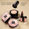VENZEN Makeup Beauty Cream 3pcs Gift Box Carpet Flowers Colors Ivory White Foundation Powder Moisturizing Concealer Lipstick
