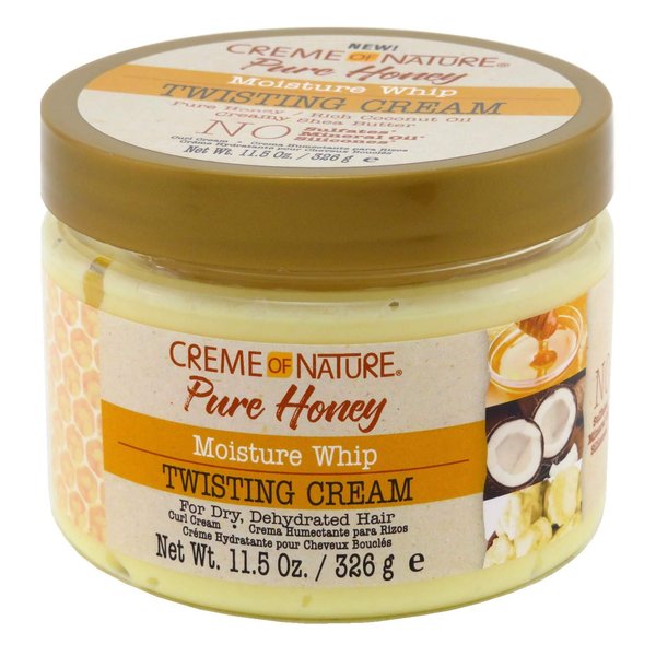 Creme Of Nature Pure Honey Twisting Cream 11.5 Ounce Jar (340ml) (2 Pack)
