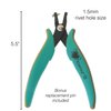 Vintaj Tools by The Beadsmith 1.5mm Metal Hole Punch Pliers with Gauge Guard – Create Clean Holes – 1.5mm Cold Connection – 22 Gauge Sheet Metal or Thinner – Not Intended for Thicker Metal