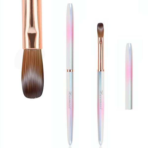 heemeei Kolinsky Acrylic Nail Brush Size 12- Nail Brushes for Acrylic Application - Acrylic Powder Brush for Nail Art - Nail Acrylic Brush for Professional Manicure DIY Home Salon (12#)…