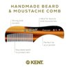 Kent A 81T X-Small Men's Beard and Mustache Pocket Comb, Fine Toothed Pocket Size for Facial Hair Grooming and Styling.Saw-cut Hand Polished. Made in England (Pack of 2)(Tortoiseshell/Graphite)