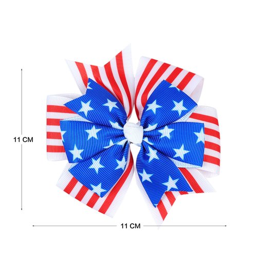 4th of July Bow Hair Clips Independence Day Hairgrip Headwear girls Hair Clips Accessories.(F156) (2)
