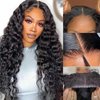 Straight Lace Front Wigs Human Hair Pre Plucked with Baby Hair 13x4 HD Lace Frontal Wigs Human Hair Natural Hairline 30 Inch Brazilian Virgin Human Hair Wigs for Black Women Natural Black Color