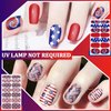 SILPECWEE 20 Sheets 4th of July Nail Polish Strips Independence Day Nail Wraps for Women Patriotic American Nail Polish Stickers Self Adhesive Fingernail Manicure Design with Nail File