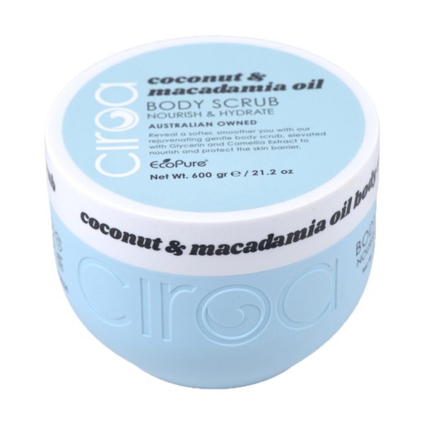 Ciroa Hydrating Coconut & Macadamia Oil Body Scrub 21.2 oz