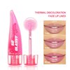 BIOKUSY Lip Glow Color Changing Lip Gloss, pH Reacting Lip Color Thermal Discoloration Tinted Plumping Lip Oil Gloss, Long Lasting Moisture & Natural, Radiant Finish(#04)