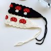 JJLFresheners Black Hairband,Women Crochet Mushroom Pattern Hairband Crochet Bandana Head Kerchief Hair Scarf,Floral Hair Bandanas for Women