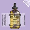 Lavender Multi-Use Oil for Face, Body and Hair - Organic Blend of Apricot, Vitamin E, Fractionated Coconut and Sweet Almond Oil Moisturizer for Dry Skin, Scalp and Nails - 4 Fl Oz