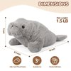 Cuckool Warmable Manatee Stuffed Animals, Microwavable Stuffed Animals Heating Pad for Cramps, Pain Stress Relief, Heatable & Coolable Lavender Scented Plush Toy for Anxiety, Women Kids Bedtime