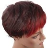 FCHW-wig Short Pixie Cut Hair Wig Short Black Hairstyles Synthetic Wigs For Women Short Ombre Hair Wigs For Black Wome African American Women Wigs (99450)