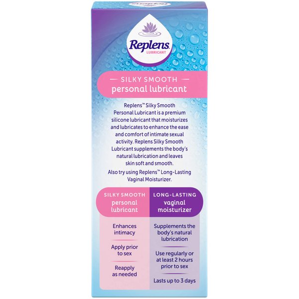 Replens Silky Smooth Personal Lubricant 2.7 fl oz bottle
