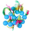 Cat Feather Ball Toys Interactive Golf Balls Assorted Kitten Squeaky Chasing Toy Pack of 24 (Random Color)