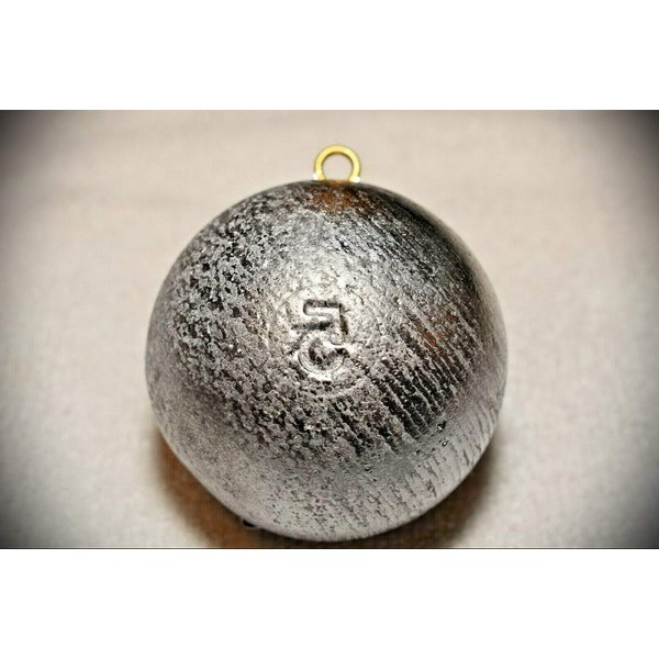 80oz (5 Pound) Cannonball Round Fishing Deep Drop Weight - Rock Cod - Trolling Weights Fishing Sinker Molds for Freshwater or Saltwater Fishing