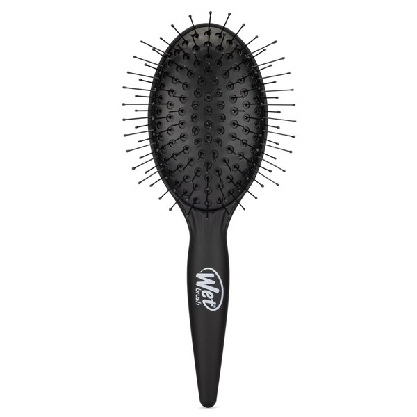 Wet Brush Easy Blow Out Hair Brush, Black - Edgeless HeatFlex Bristles Are Blow Dry Safe - Ergonomic Handle Manages Tangles for Maximum Volume - Ceramic Coated Pad Smooths And Straightens