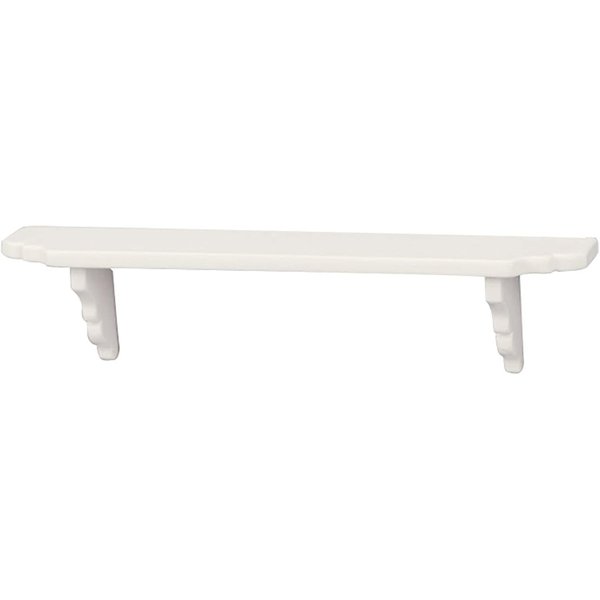White Dollhouse Wall Shelf, 1/12 Scale Miniature Dollhouse Accessories, White Doll House Storage Wall Shelf for Kitchen Scene Dollhouse Accessories