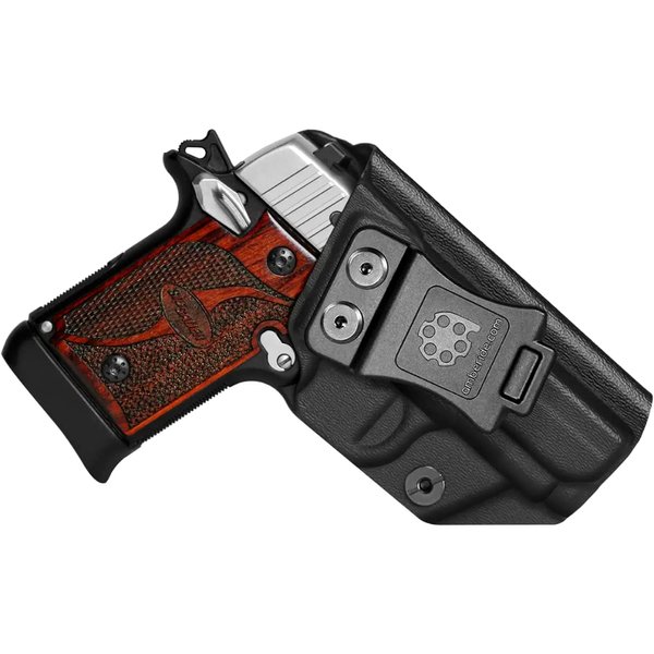 Amberide IWB KYDEX Holster Fit: Sig Sauer P938 Pistol | Inside Waistband | Adjustable Cant | US KYDEX Made (Black, Right Hand Draw (IWB)