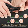 Toenail Clippers for Thick & Ingrown Nails, Professional Nail Clipper Set with Pedicure Tool, Super Sharp Fingernail Cutter with Catcher, Podiatrist Toe Nail Clippers Kit for Seniors, Men & Women
