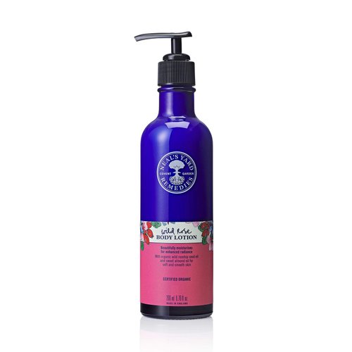 Neal's Yard Remedies Wild Rose Daily Hydrating Body Lotion and Moisturizer for All Skin Types – Lotion for Body and Hands, Moisturizing and Nourishing for Dry Skin (6.76 oz)