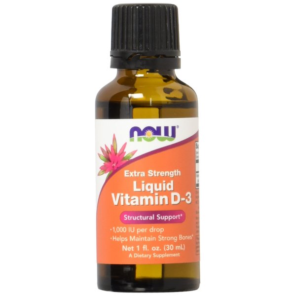 NOW Vitamin D-3 Liquid, Extra Strength, 1-Ounce