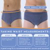 Wearever Men’s Incontinence Briefs for Bladder Control with Super Absorbency - Reusable & Washable Leak Proof Underwear for Men (Pack of 3) (Gray) (S) (Waist 30-32)