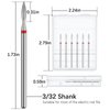 Difenni Cuticle Drill Bit,Nail Drill Bits Flame Cuticle Clean Drill Bit for 3/32''Electric Nail File Machine Cuticle Bit Nail Prep Tool