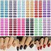 12 Sheets Glitter Nail Wraps Nail Polish Strips Solid Color Nail Polish Stickers Shine Full Wrap Nail Polish Decals Self Adhesive Nail Art Polish Stickers for Women Girls Manicure Tips Art