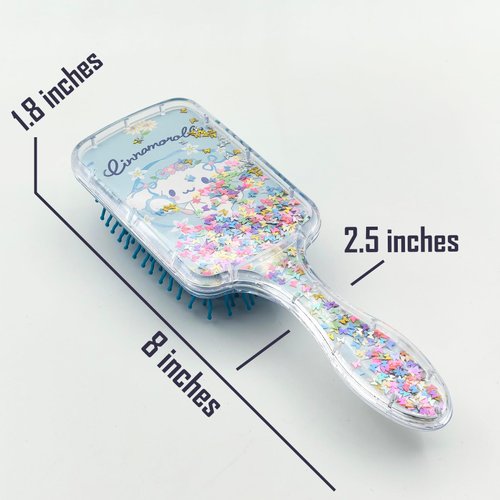 FourFine Cute Hair Brush Detangling Brush Glide Through Tangles With Ease For All Hair Types for Women Girls Teenagers Wet or Dry Hair (Blue)