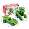 huwairen Toys for 3-6 Year Old Boys Transforming Car Toys with LED Light and Music Dinosaur Toy Birthday Gifts for 4 5 6 7 Year Old Boy (Green)