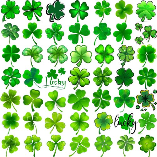 FANRUI 48 PCS 3D Shamrock Temporary Tattoos For Kids Adults Irish Party Favor Accessories, St. Patrick's Day Tattoos Stickers Women Men, Saint Patricks Day Tattoo Lucky Green Four Leaf Clover Decals