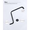PHASAT 16 Inches Black Shower Head Arm,S Shaped Shower Arm with Flange,High Rise Shower Head Extension Arm,Shower Arm Extension Matte Black,PU9H02