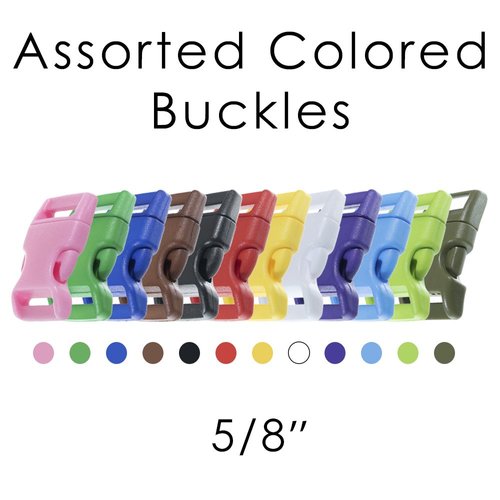Paracord Planet 5/8 Inch Contoured Side Release Buckle (Bright Pink, 10 Pack)