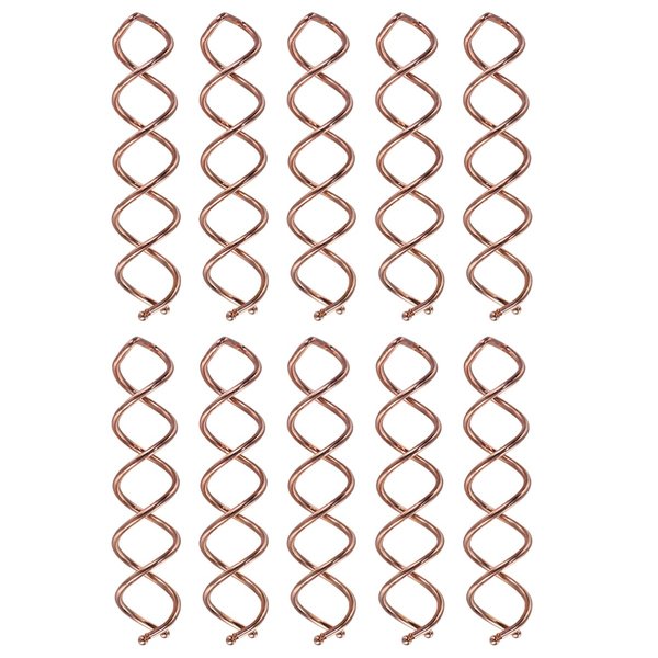 KALLORY 10 Pcs Spiral Hair Pins, Spiral Bobby Pins Twist Hair Pins for Buns Spiral Hair Clips for Women Girls Bun Hair Style DIY ( Rose Gold )