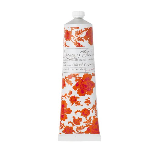 Library of Flowers Field & Flowers Handcreme, 2.3 oz. – Apricot, Honeyed Blossom & Wildflowers – Scented Hand Cream for Women, Moisturizing Hand Lotion for Dry Hands, Shea Butter & Cocoa Butter