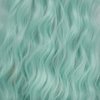 Swiking Mint Green Wigs for Women with Bangs Long Curly Wig Light Green Wig for Women Wavy Green Wig Heat Resistant Synthetic Hair Cosplay Costume Wig