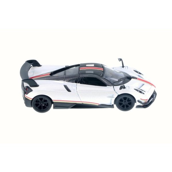 KiNSMART 2016 Pagani Huayra BC White w/Decals 5" 1:38 Scale Die Cast Metal Model Toy Car w/Pullback Action