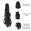 22 Inches Ponytail Extension Claw Clip Hair Extensions Ponytail Long Curly Wave Hair Extension F8/22 Natural Looking Synthetic Hairpiece for Women