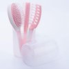Xiaocao8 Hair Brush Set for Women and Men, 3 Pcs Plastic Hairbrush with Holder, Detangling Combs for Curly/Straight Hair (Pink)