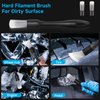 Gecotiti 9 Pcs Car Detailing Brush Set No Scratch for Clean Interior or Exterior, Dashboard, Air Vent, Leather Seats, Emblems, Tires, Engine Bay (6 PCS Replacement Brush Head)