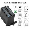 JYJZPB 2 Pack NP-F970 Battery Compatible for Sony NPF970 NP-F960 NP-F950 NP-F930 NP-F550 NP-F530 NP-F570 and Sony Handycams, Upgraded NP F970 Battery with USB Output LCD Display 8800mAh