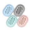 Topsky 2-Pack Soap Dish with Drain, Soap Holder, Soap Saver, Easy Cleaning, Dry, Stop Mushy Soap (Gray)