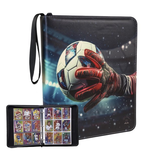 Soccer Card Binder, Trading Card Binder for Soccer cards, Soccer Card Holder with 720 Pockets, Album with Soccer Card Sleeves, NSWL Card Holder Collector for Standart Size Card, Soccer Organizer