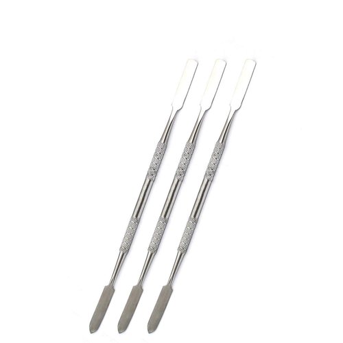 OdontoMed2011® Lot of 3 Pieces Stainless Steel Cosmetic Makeup Spatula Double' & Stirring Rod Tool Set