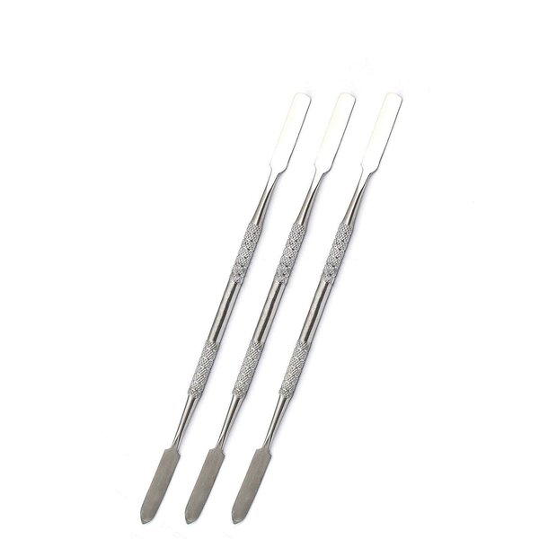 OdontoMed2011® Lot of 3 Pieces Stainless Steel Cosmetic Makeup Spatula Double' & Stirring Rod Tool Set