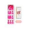 KISS imPRESS No Glue Pedi Press-On Nails, Toenails, Time After Time', Medium Pink, Short Size, Squoval Shape, Includes 24 Nails, Prep Pad, Instructions Sheet, 1 Manicure Stick, 1 Mini File
