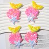 WRBAJIS 4Pcs Mermaid Hair Clips Sequins Fish Tail Hair Pins Glitter Starfish Shell Hair Barrettes Pearl Hair Accessories for Women Girls Toddlers Mermaid Theme Birthday Wedding Party Supplies(Pink)