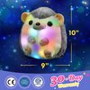 BSTAOFY 10'' Light up Hedgehog Stuffed Animal Glow Soft Plush Toy LED Nightlight Bedtime Gift for Toddlers Kids on Birthday Christmas Valentines Day